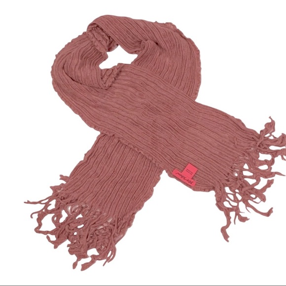 BETSY Johnson Pink Ruffle Fringe Scarf - Picture 2 of 4